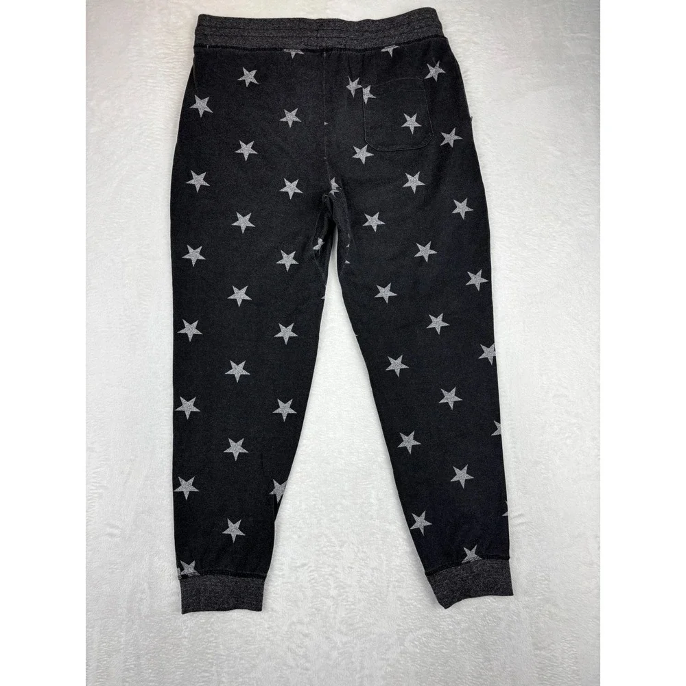 Brooklyn Cloth Mens Star Print Joggers Charcoal Grey Sweatpants Size L